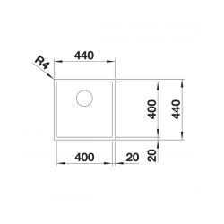 Zlewozmywak Blanco ZEROX 400-IF STAL DURINOX Z KOR. INFINO, BEZ KORKA AUT. 523 097